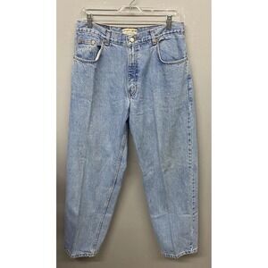 County Seat Jeans Mens 33 Blue Denim Cotton Relaxed Fit Tapered Leg Light Wash